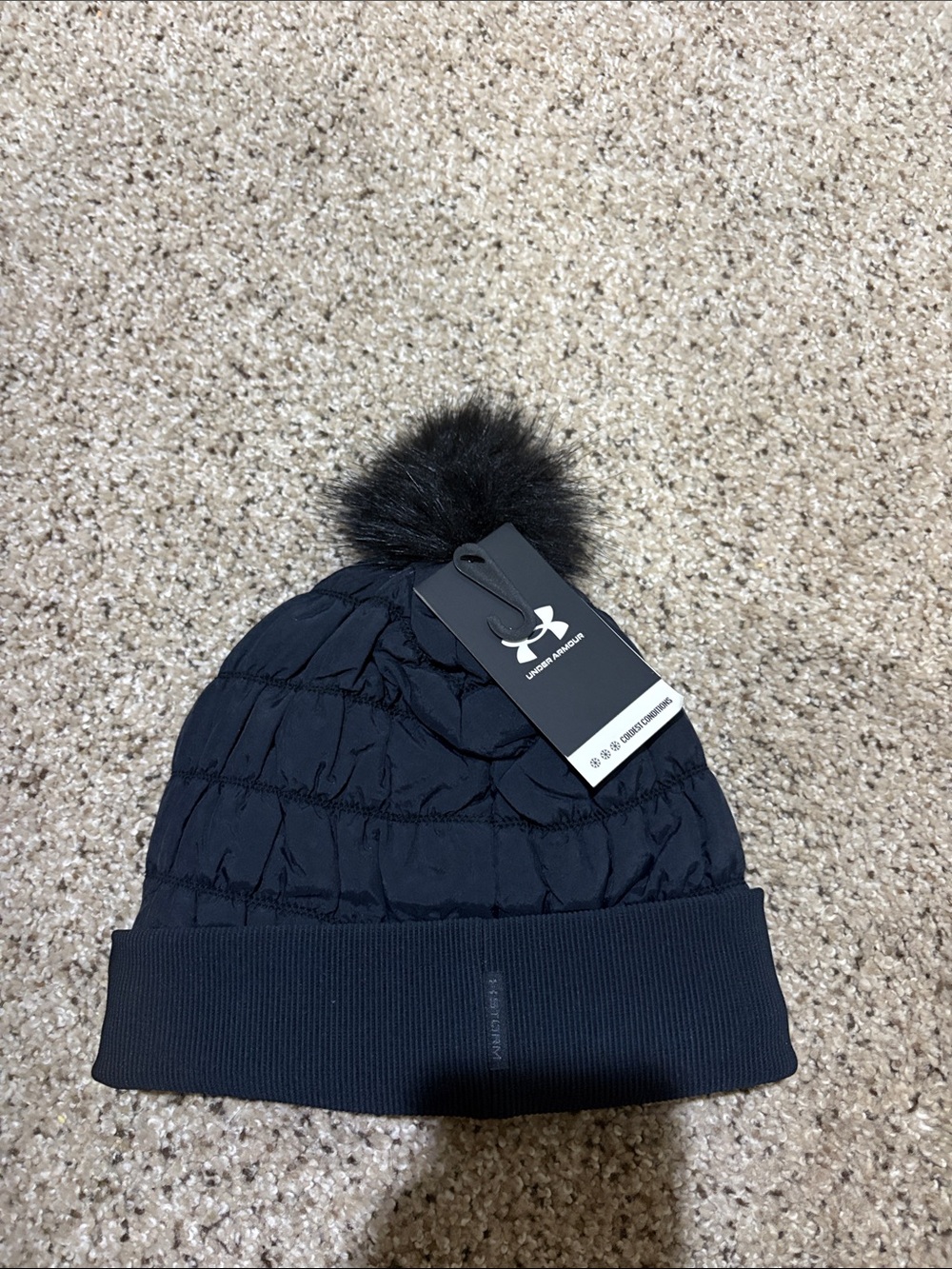 Under Armour Black Pom Beanie